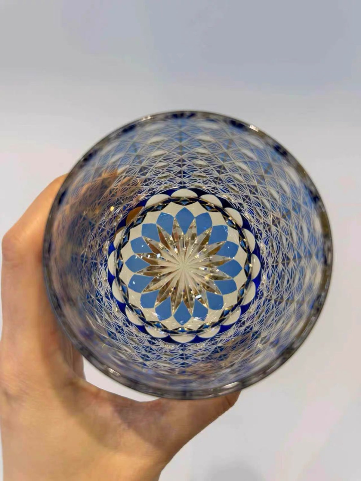 Gilded Daisy Crystal Glass