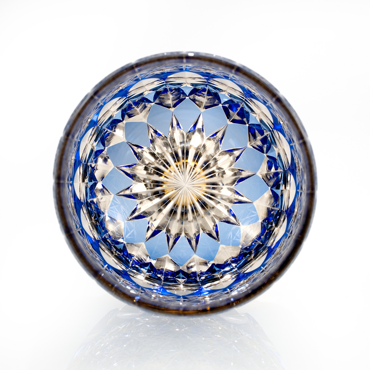 Gilded Daisy Crystal Glass