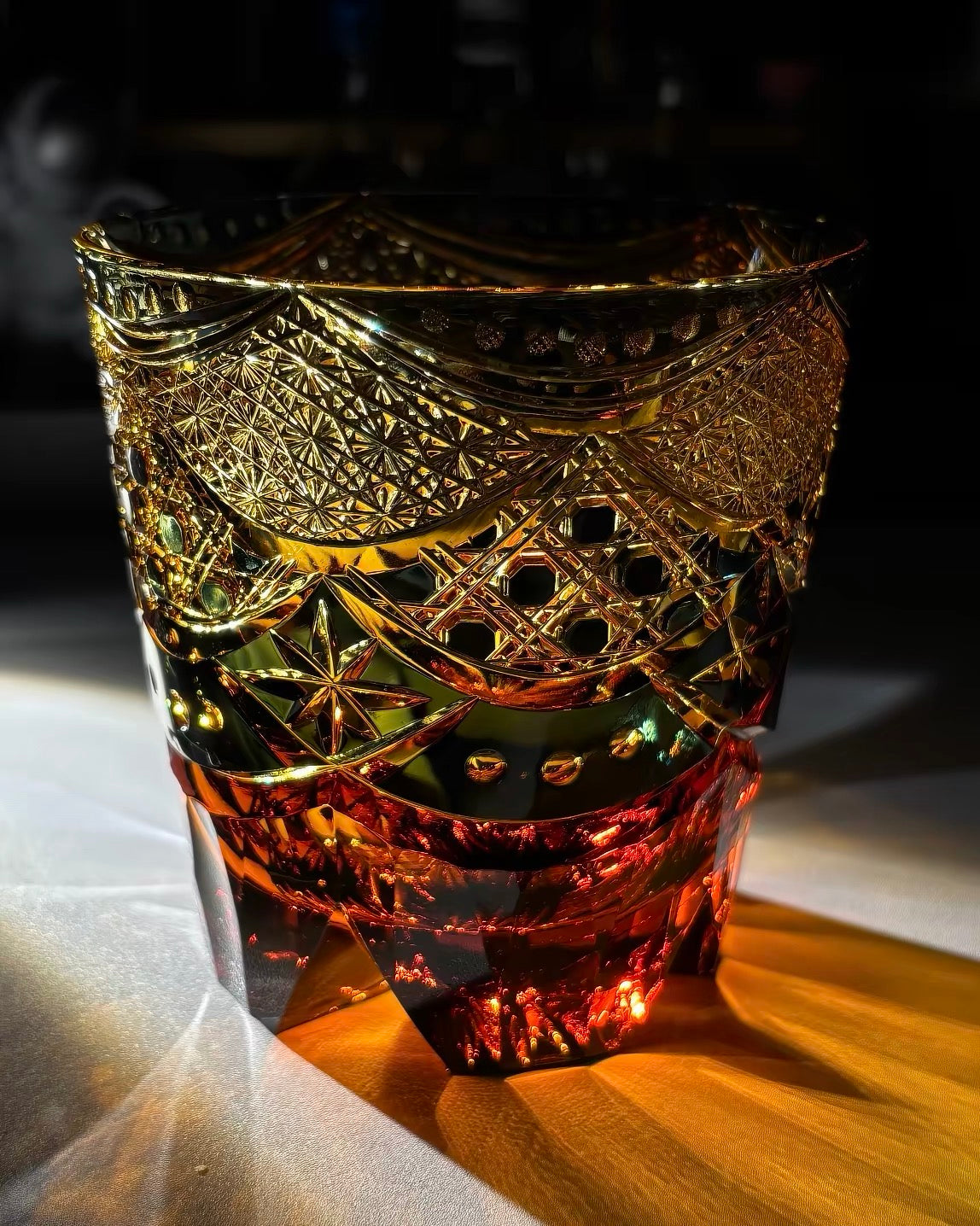 Gilded Nocturne Crystal Glass