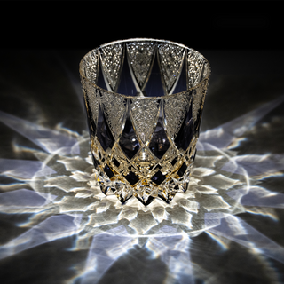 Gilded Violet Crystal Glass
