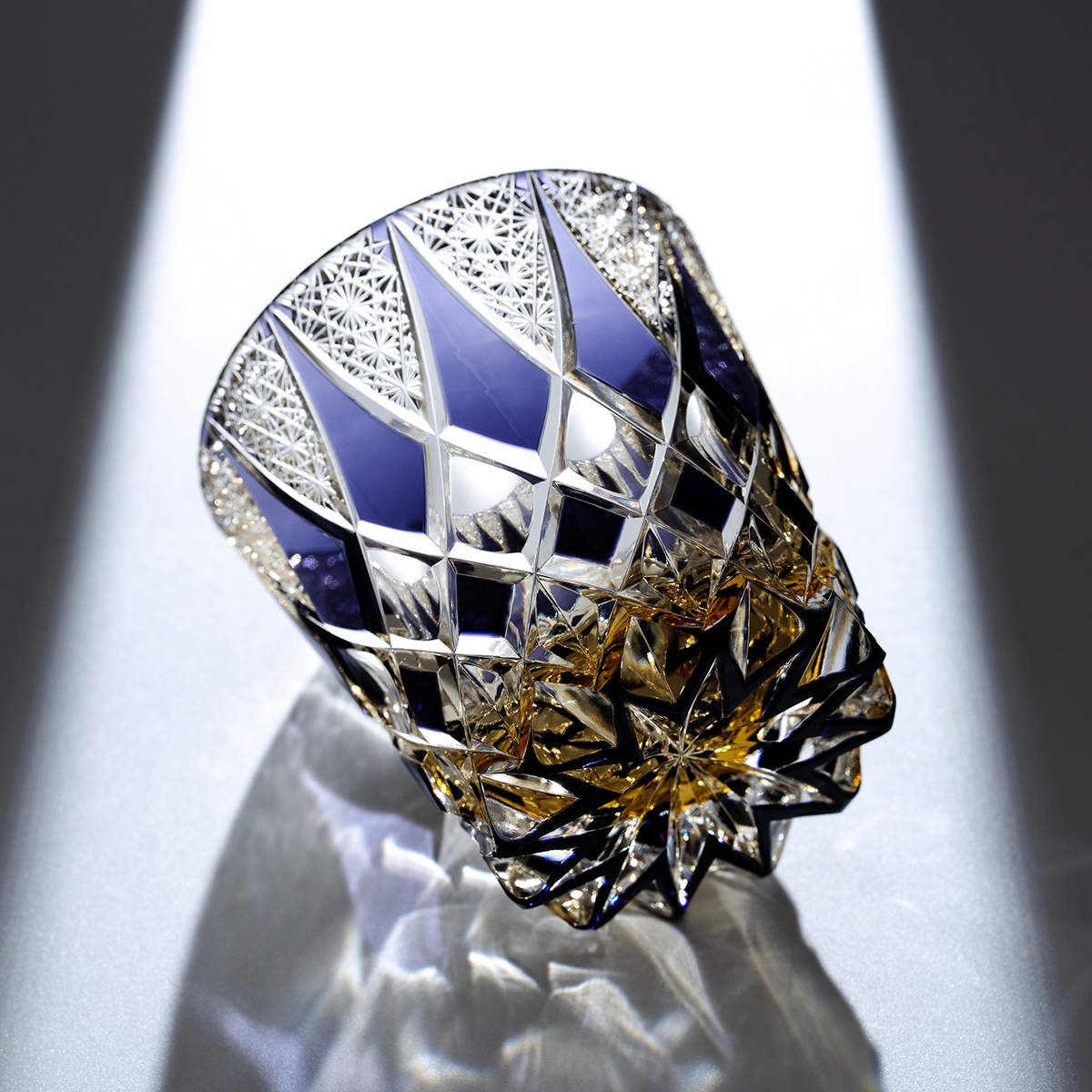 Gilded Violet Crystal Glass