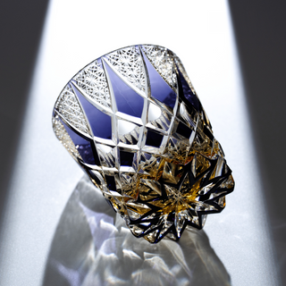 Gilded Violet Crystal Glass