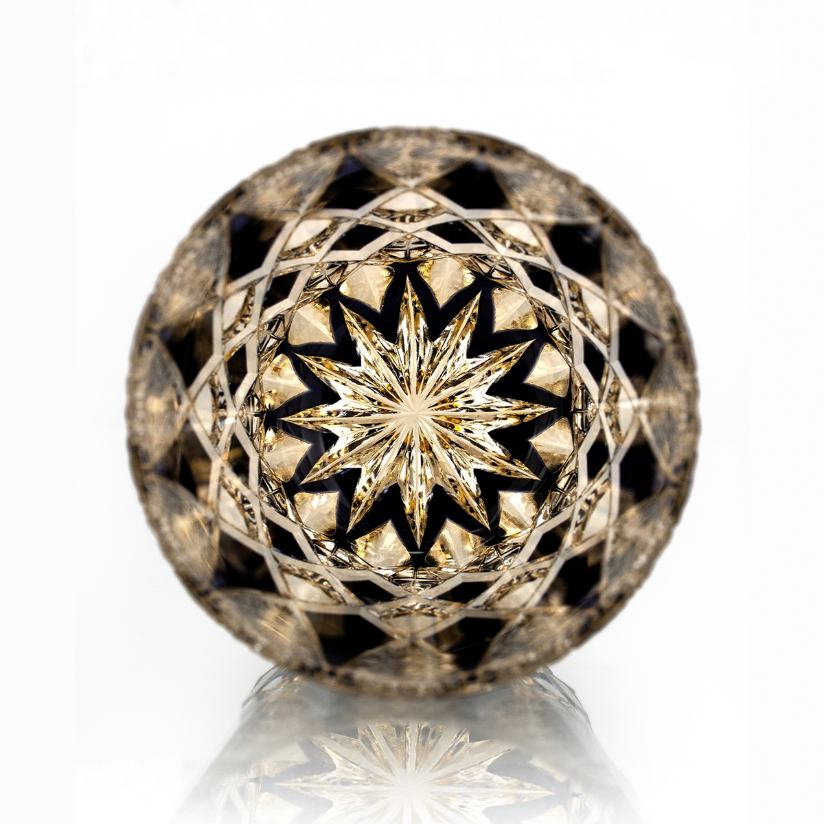 Gilded Violet Crystal Glass