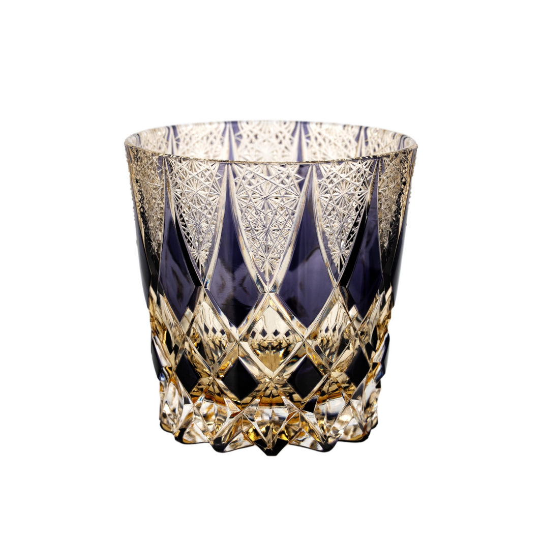 Gilded Violet Crystal Glass
