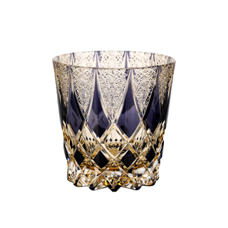 Gilded Violet Crystal Glass