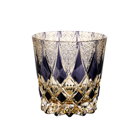 Gilded Violet Crystal Glass