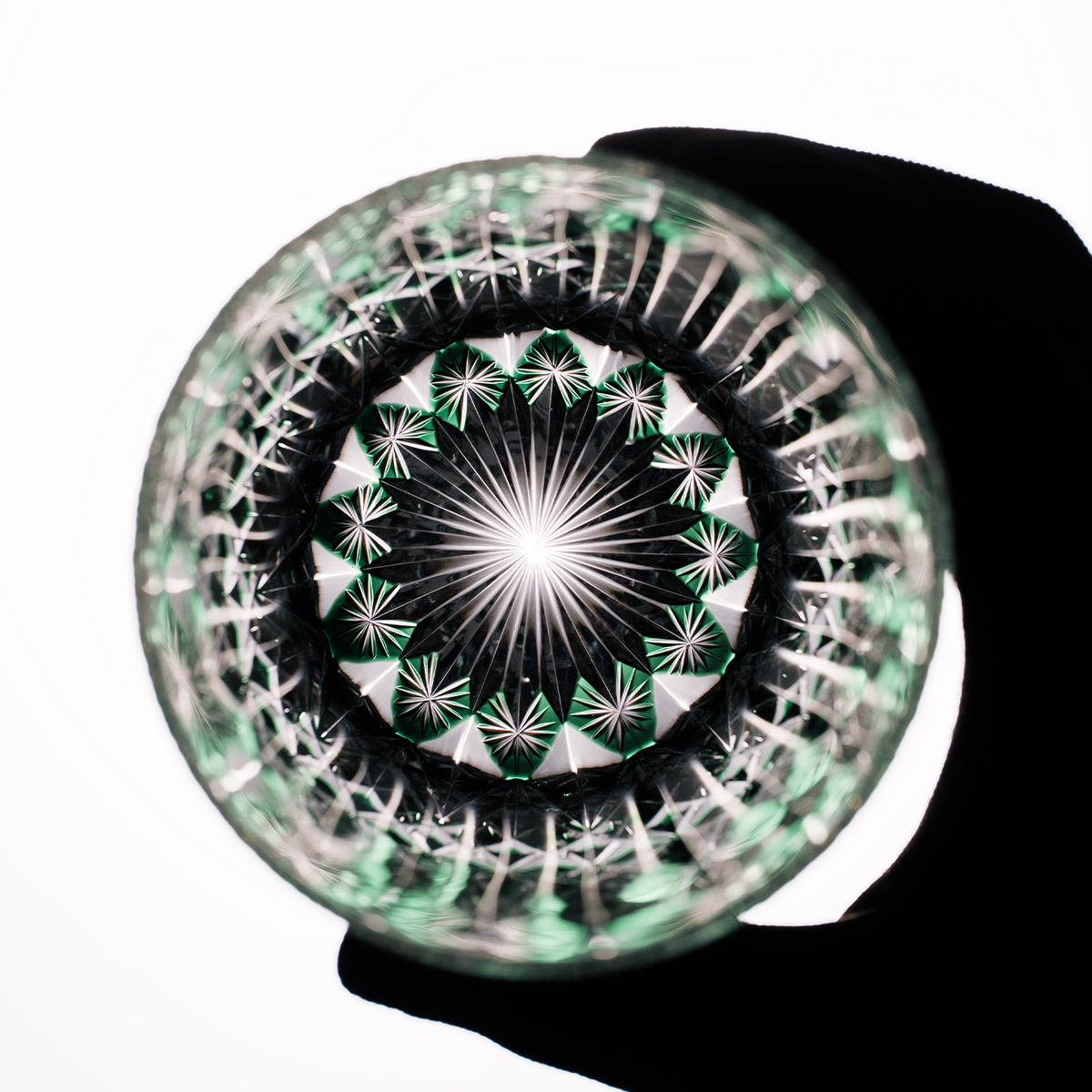 Jade Blossom Crystal Glass