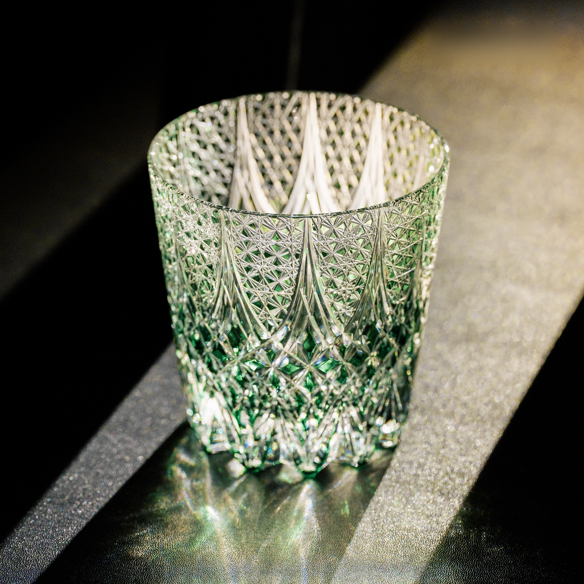 Jade Blossom Crystal Glass