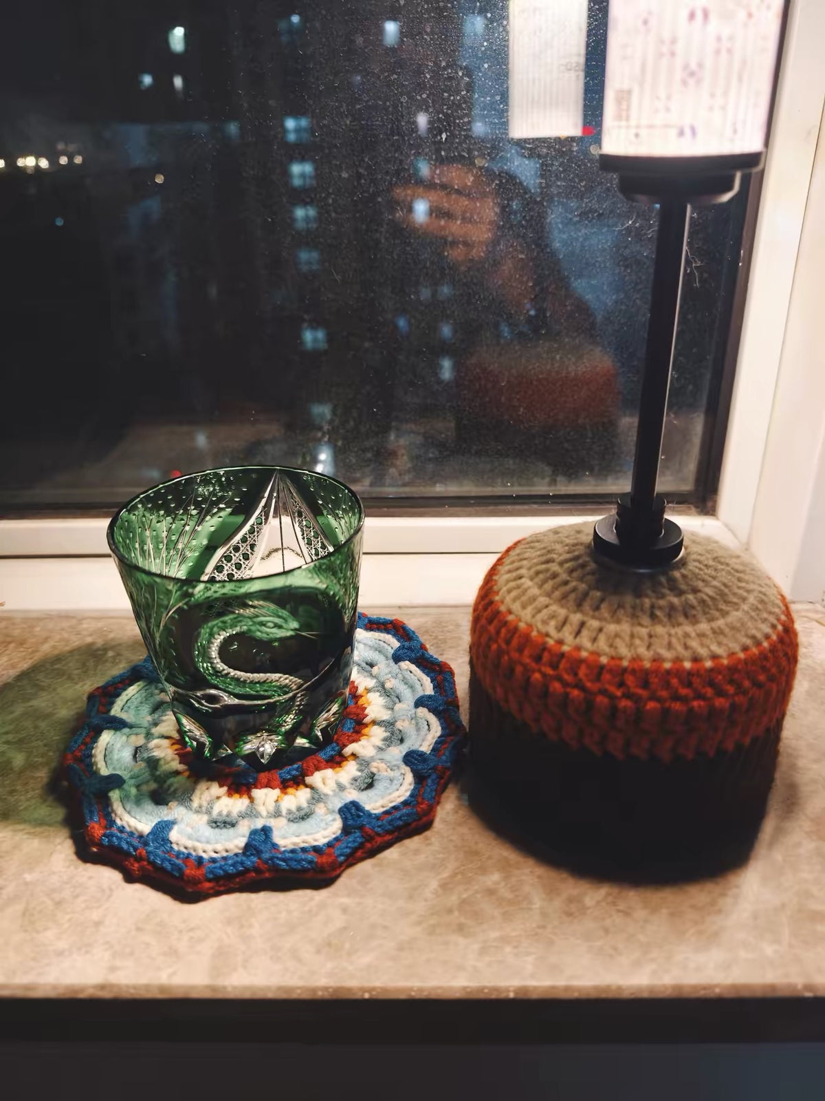 Jade Serpent Crystal Glass
