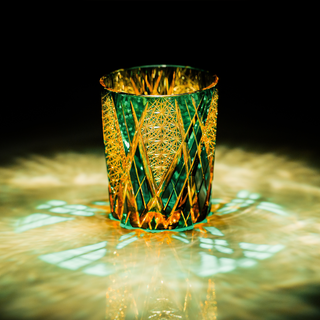 Jade Sunburst Crystal Glass