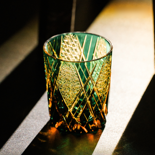 Jade Sunburst Crystal Glass