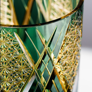 Jade Sunburst Crystal Glass