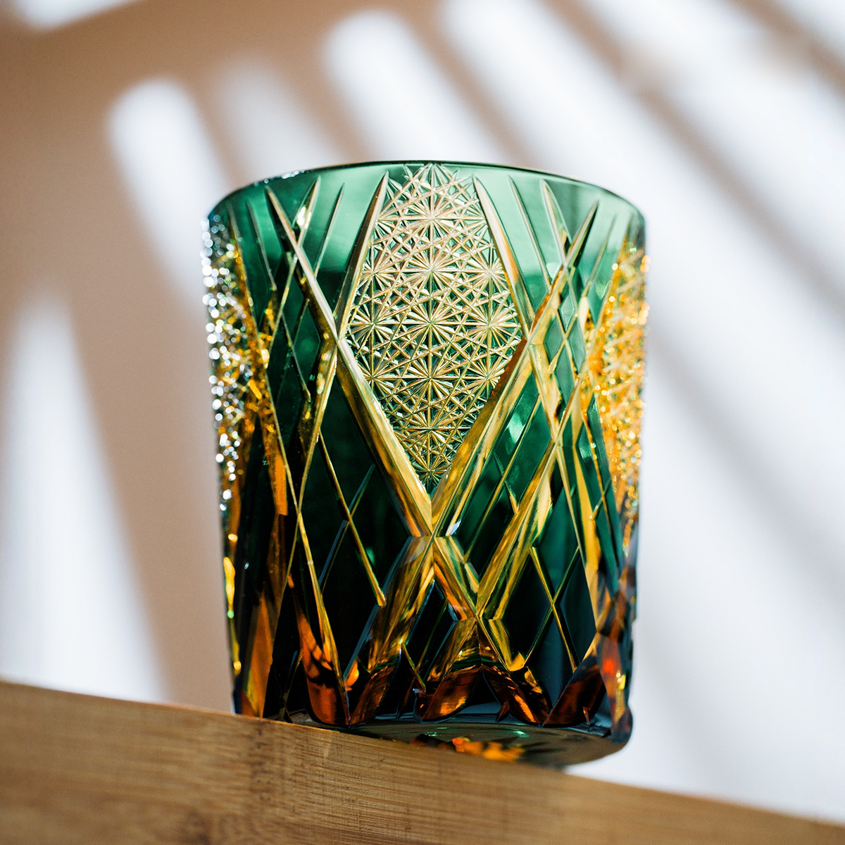 Jade Sunburst Crystal Glass