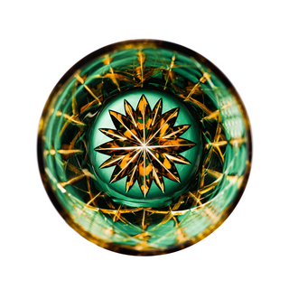 Jade Sunburst Crystal Glass
