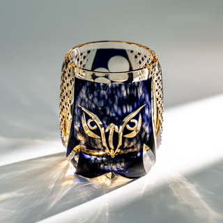 Midnight Owl Crystal Glass detail view
