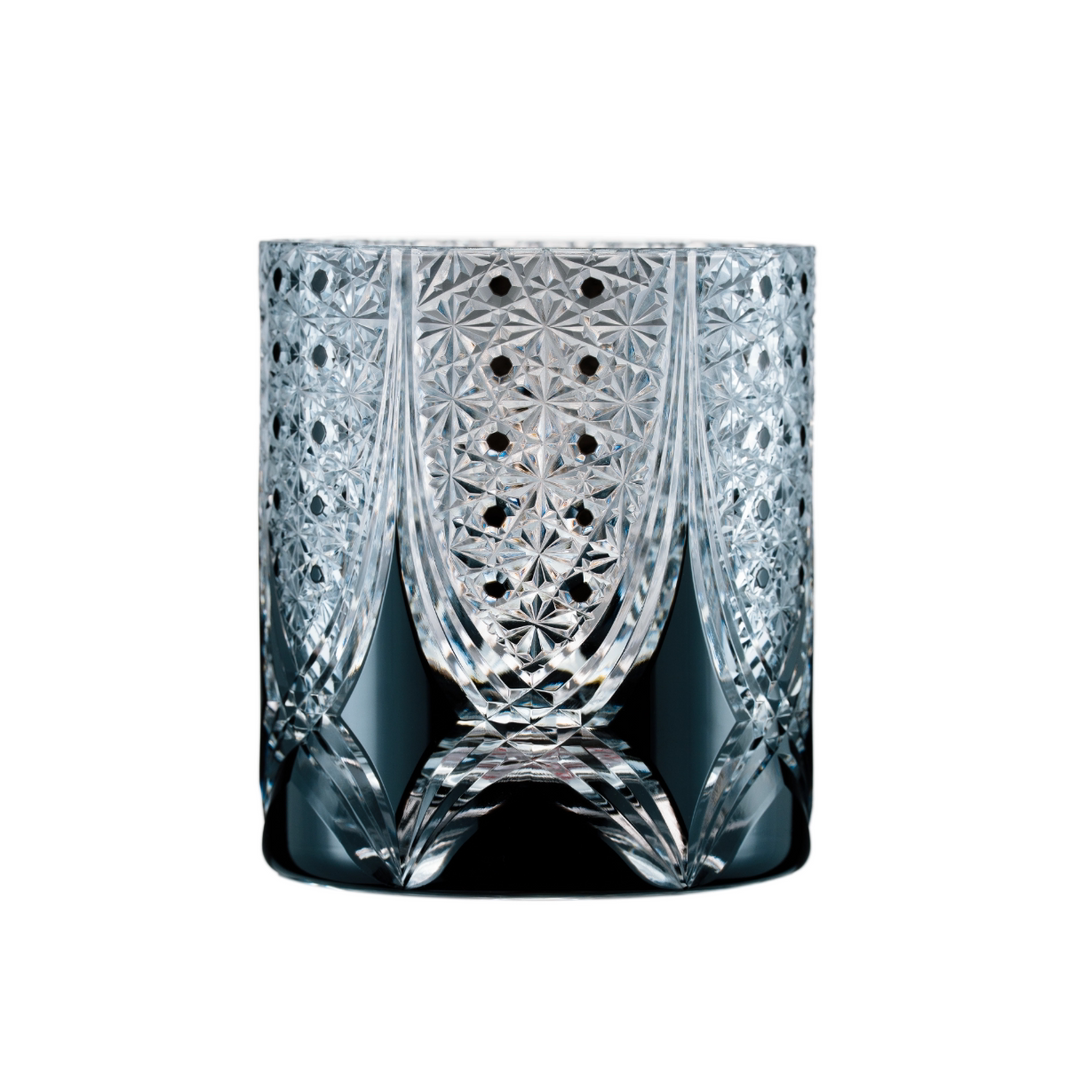 Obsidian Lattice Crystal Glass