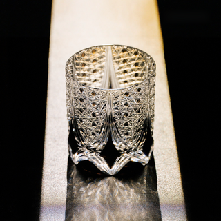 Obsidian Lattice Crystal Glass