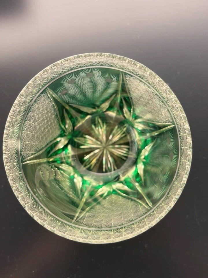 Peacock Crest Crystal Glass