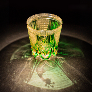 Peacock Crest Crystal Glass