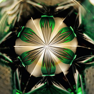 Peacock Crest Crystal Glass