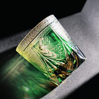 Peacock Crest Crystal Glass