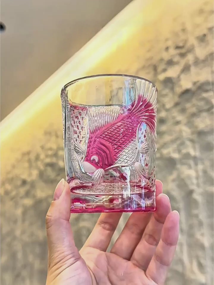 Scarlet Fantail Crystal Glass product video