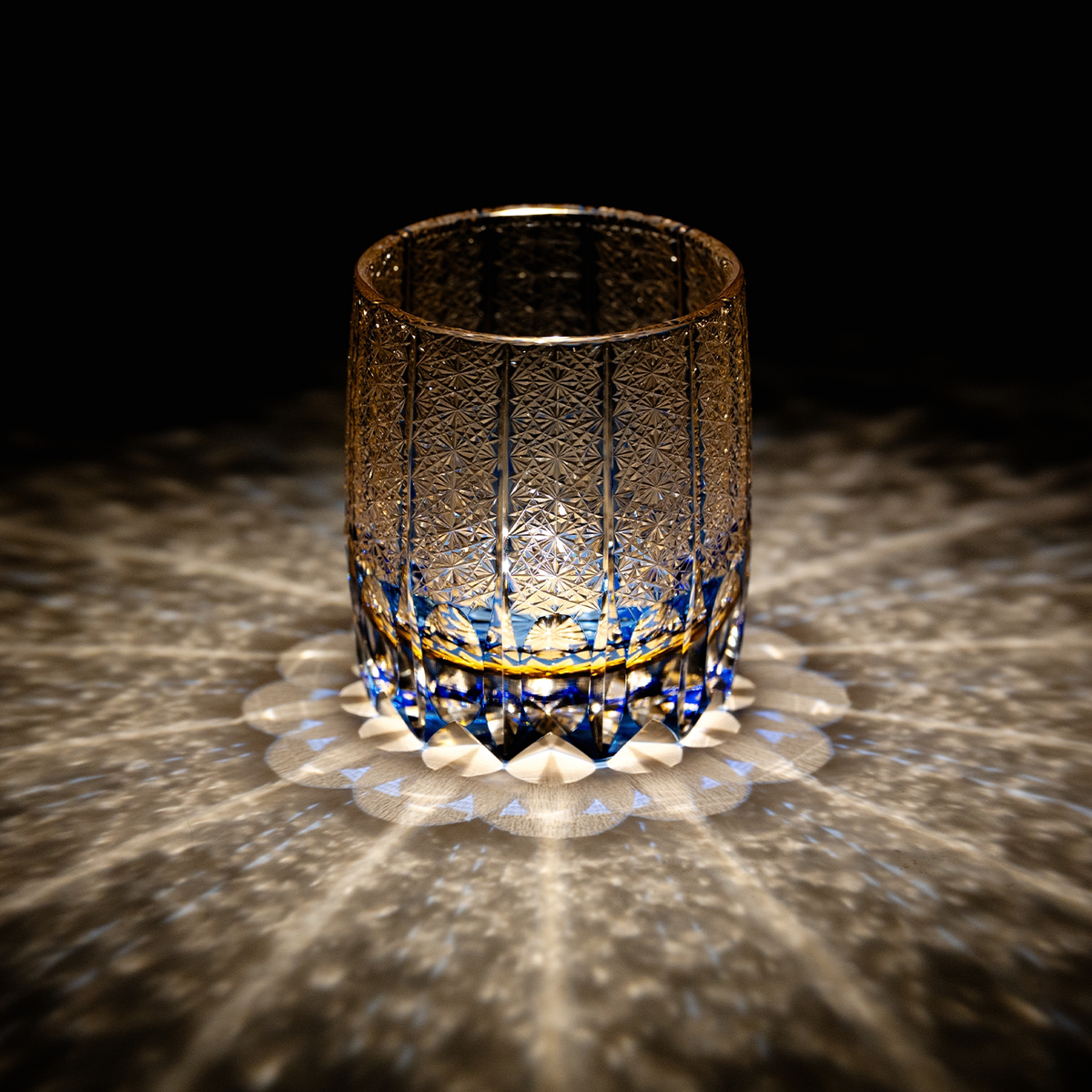Sapphire Rain Crystal Glass