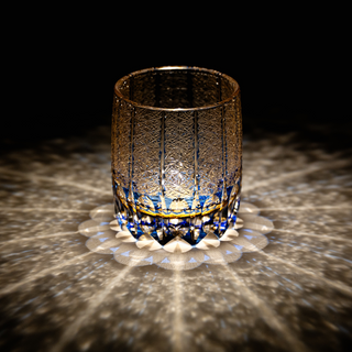 Sapphire Rain Crystal Glass