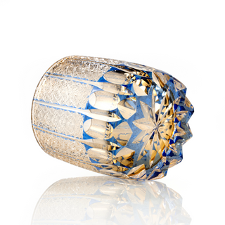 Sapphire Rain Crystal Glass
