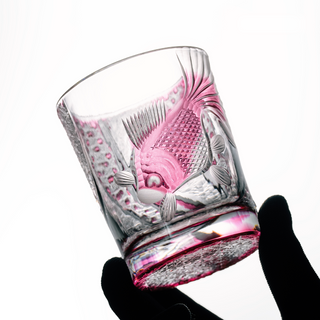 Scarlet Fantail Crystal Glass