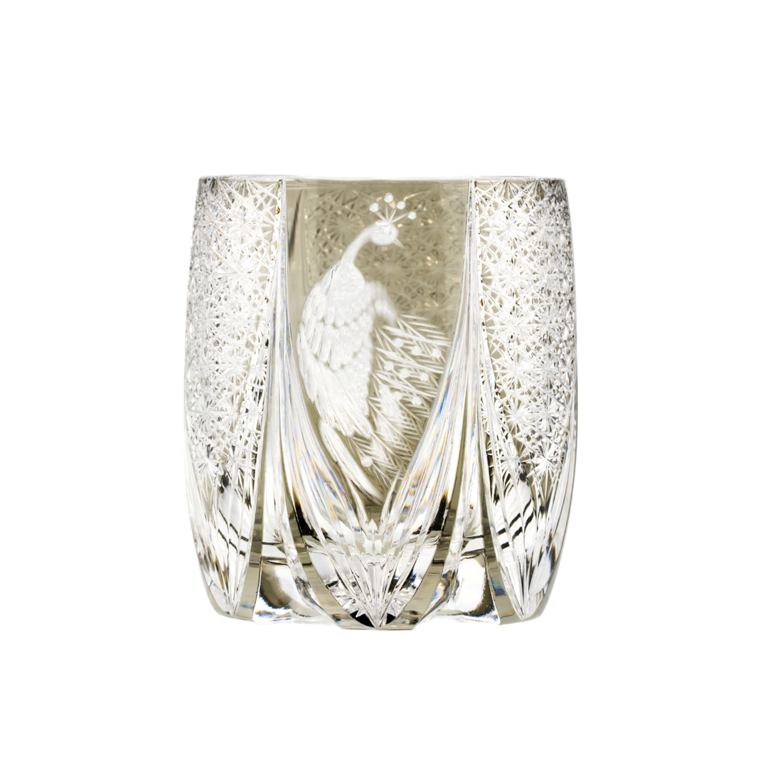 Silver Plume Crystal Glass