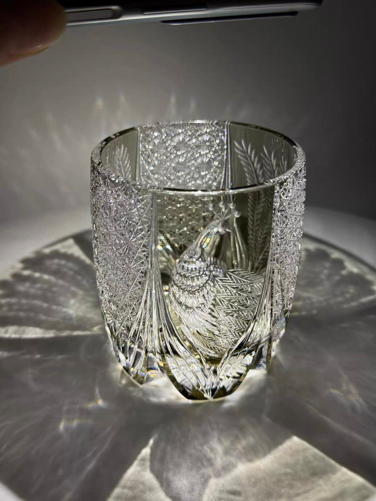 Silver Plume Crystal Glass