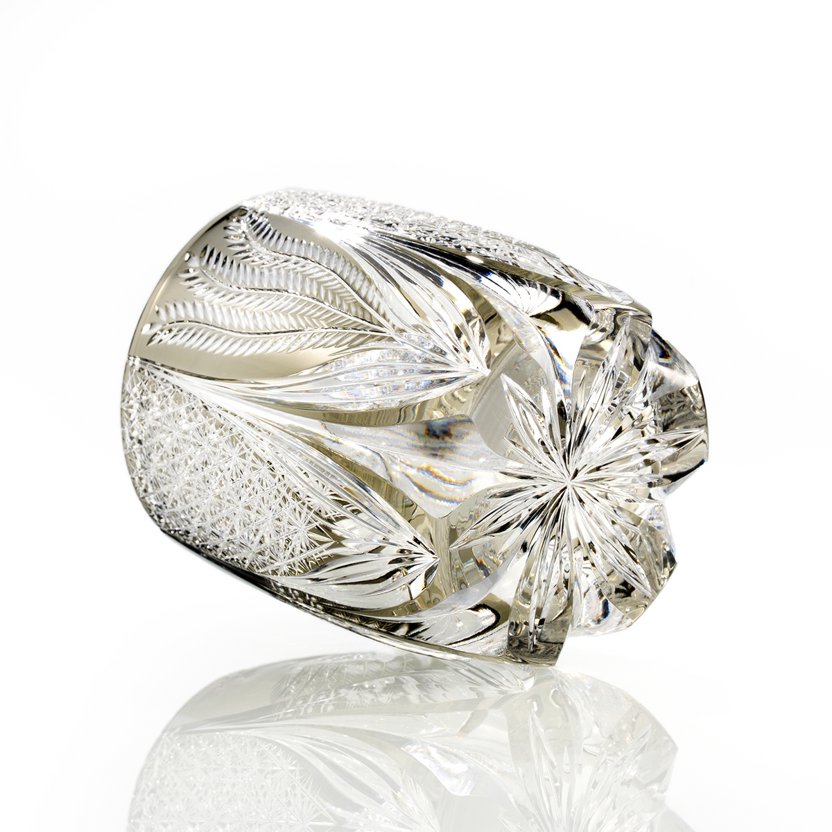 Silver Plume Crystal Glass