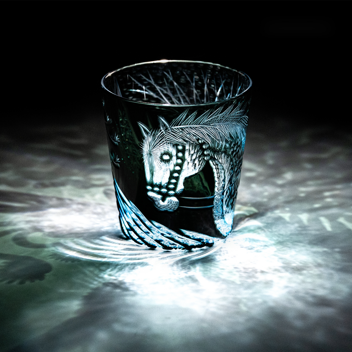 Tang Stallion Crystal Glass