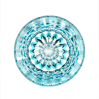 Turquoise Crest Crystal Glass