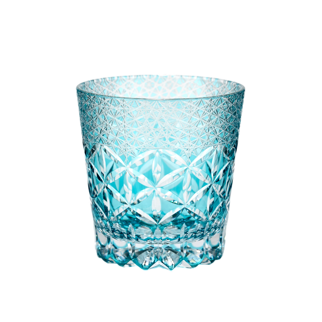 Turquoise Crest Crystal Glass