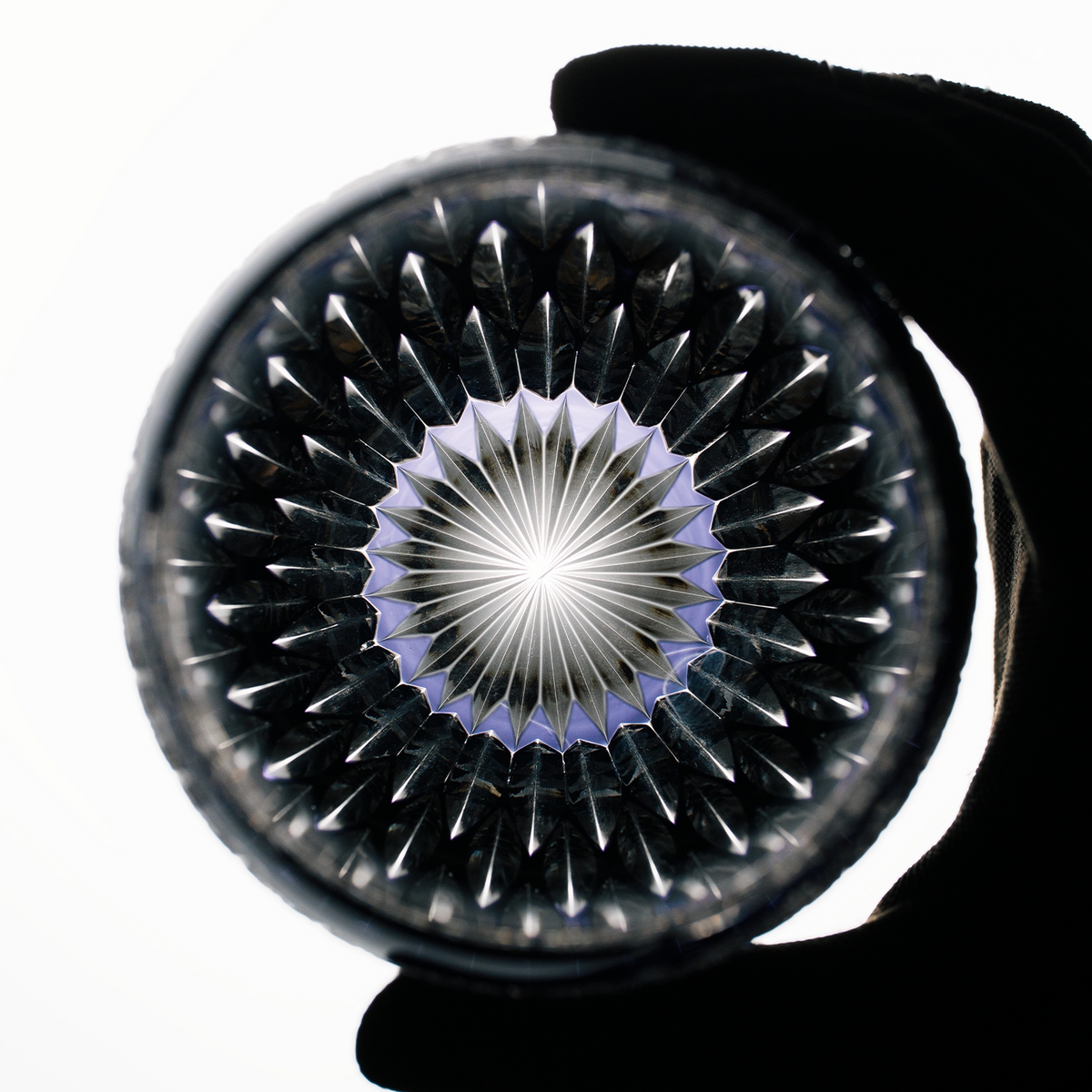 Violet Lotus Crystal Glass